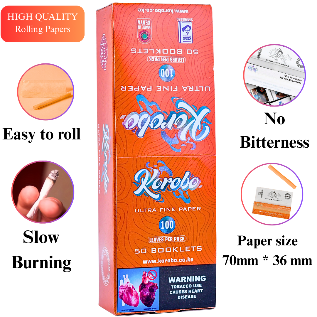 Brown Regular size booklets Rolling Papers for smoking - Premium Cigarette rolling papers & Tobacco Smoking Papers (Copy)