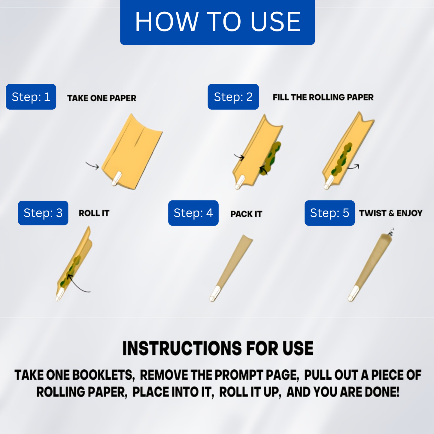 Blue Rolling Papers - Premium Cigarette rolling papers & Tobacco Smoking Papers. Smoking rolling papers