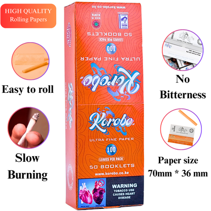Blue customized size Rolling Papers for smoking - Premium Cigarette rolling papers & Tobacco Smoking Papers