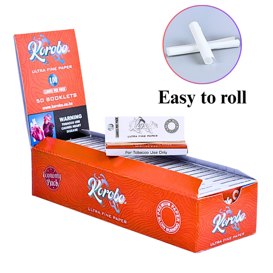 Brown 1 1/4 size booklets Rolling Papers for smoking - Premium Cigarette rolling papers & Tobacco Smoking Papers