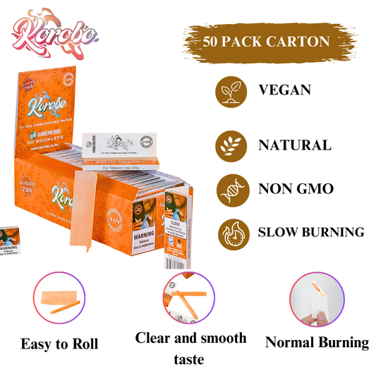 Brown Smoking Rolling Papers - Natural Unbleached Cigarette rolling papers & Tobacco rolling paper