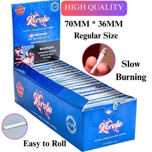 Blue customized 1 1/4 size Rolling Papers for smoking - Premium Cigarette rolling papers & Tobacco Smoking Papers (Copy)