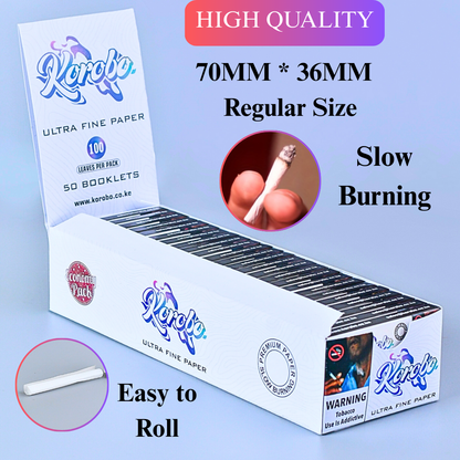 White customized Rolling Papers for smoking - Premium Cigarette rolling papers & Tobacco Smoking Papers