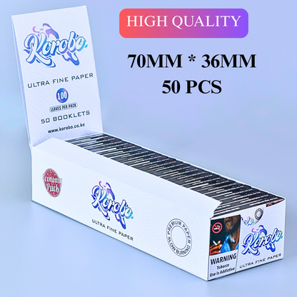 White customized Rolling Papers for smoking - Premium Cigarette rolling papers & Tobacco Smoking Papers
