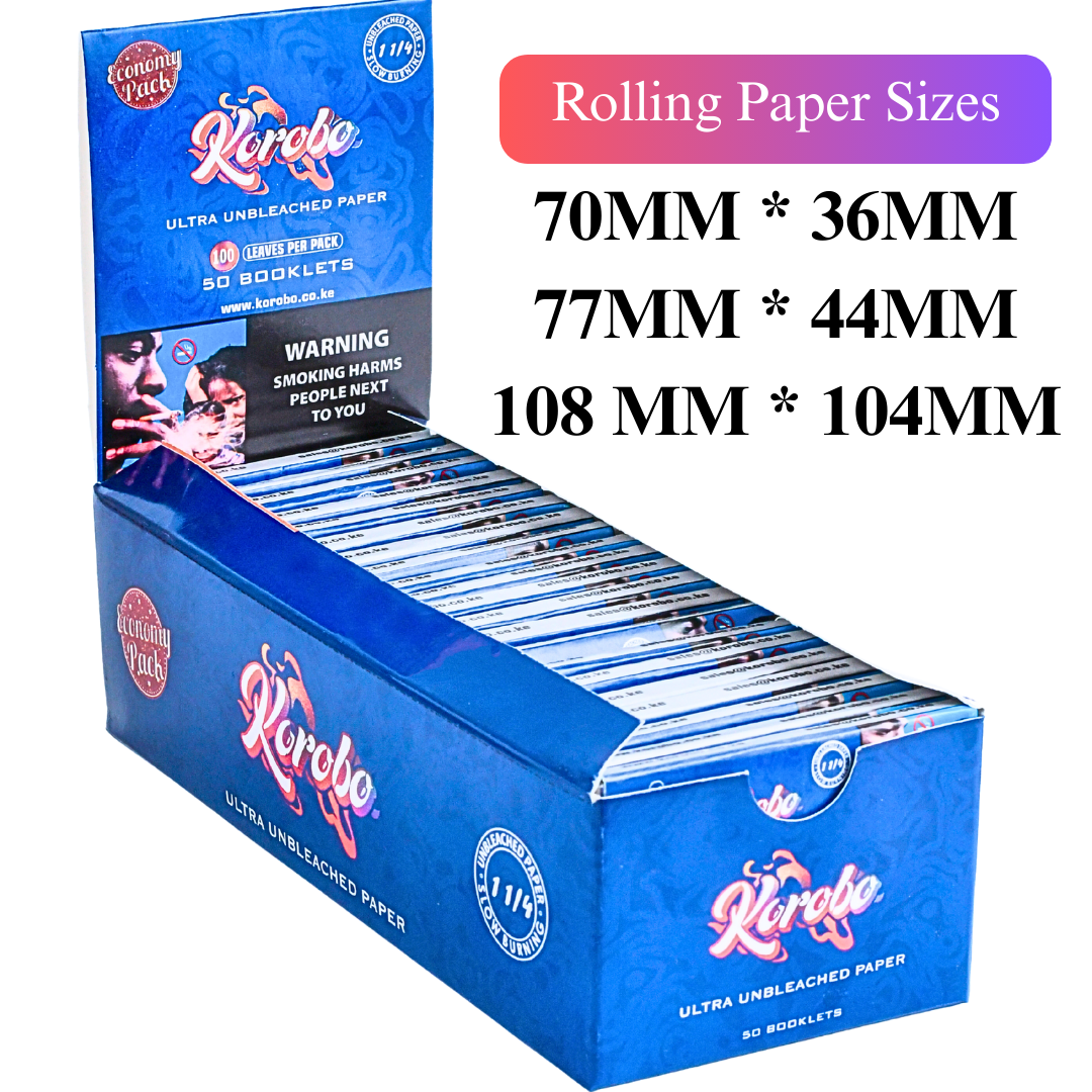 Blue customized regular size Rolling Papers for smoking - Premium Cigarette rolling papers & Tobacco Smoking Papers