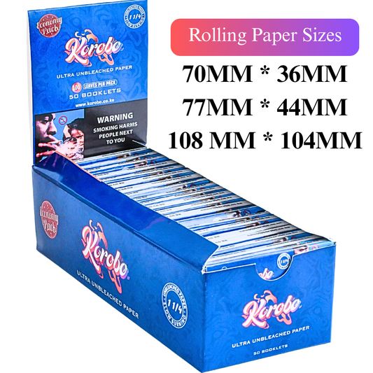Blue customized 1 1/4 size Rolling Papers for smoking - Premium Cigarette rolling papers & Tobacco Smoking Papers (Copy)