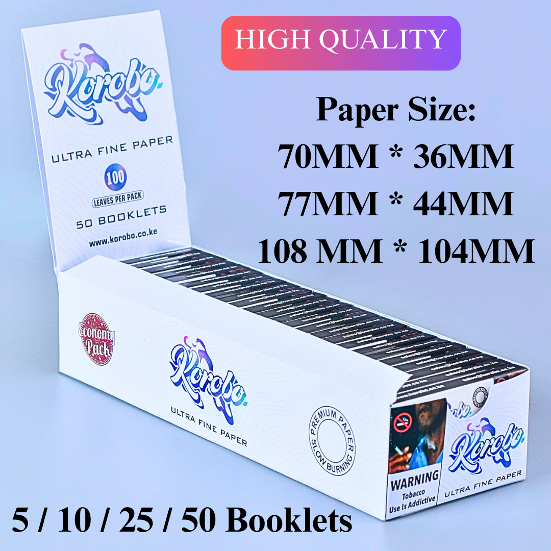White customized Rolling Papers for smoking - Premium Cigarette rolling papers & Tobacco Smoking Papers