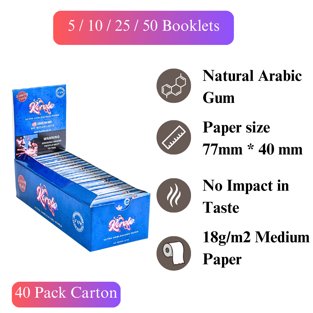 Blue customized regular size Rolling Papers for smoking - Premium Cigarette rolling papers & Tobacco Smoking Papers