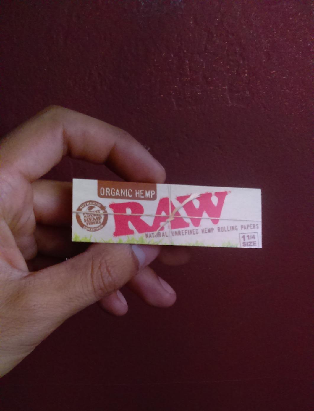 RAW Unrefined Organic 1.25 1 1/4 Size Cigarette Rolling Papers Full Box of 24 Packs, Yellow, 50 Count (Pack of 24)