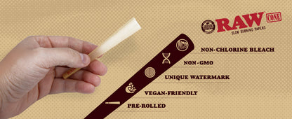 Raw Unrefined Classic 1.25 1 1/4 Size Cigarette Rolling Papers, 50 Count (Pack of 6).
