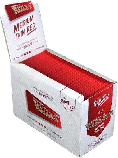 Rizzla Red Regular Cigarette Rolling Papers 70mm - 50 Packets | Rizzla Tobacco rolling papers | Rizzla Cigarette rolling papers