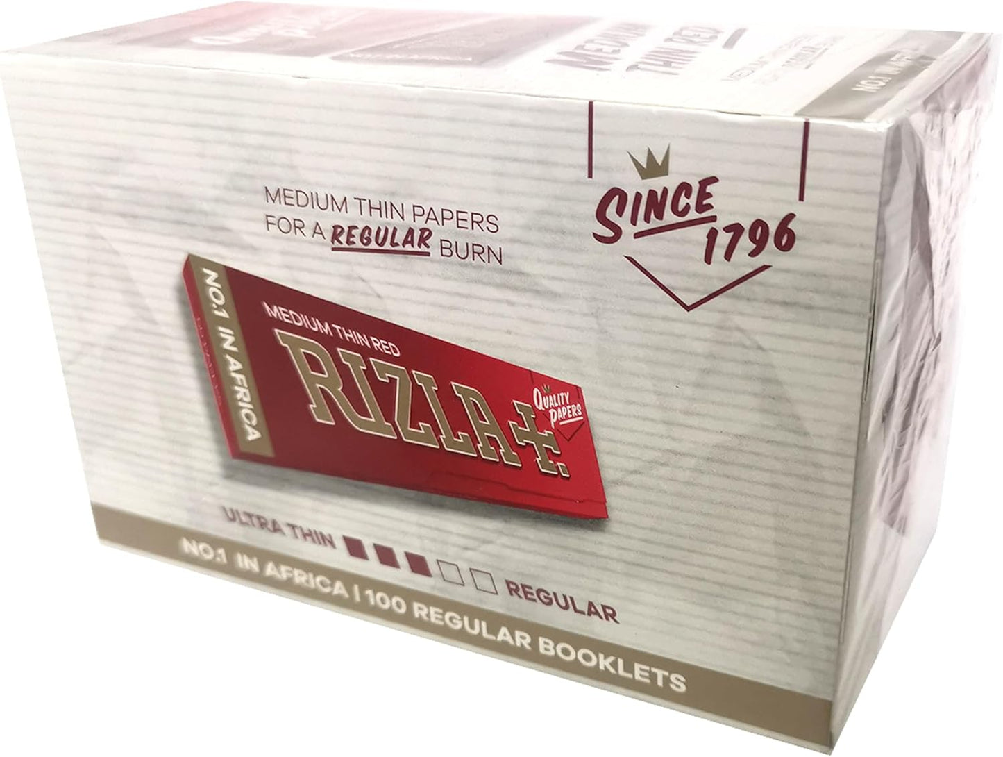 Rizzla Red Regular Cigarette Rolling Papers 70mm - 50 Packets | Rizzla Tobacco rolling papers | Rizzla Cigarette rolling papers