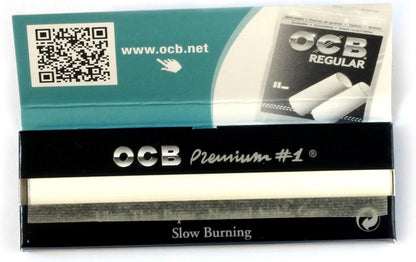 OCB Single Premium No 1 rolling paper regular size 70mm - 2500 papers. Tobacco rolling papers. Rolling papers