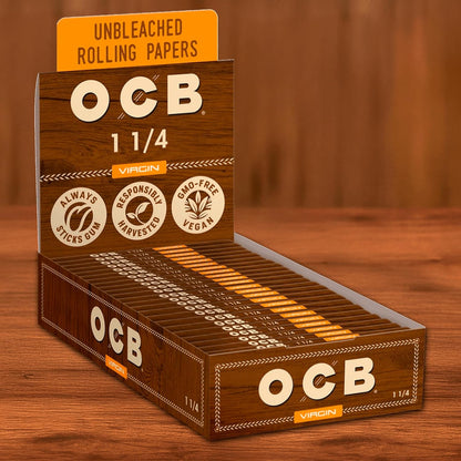 OCB Rolling Papers Unbleached Virgin 1 1/4 (78mm) 24 Booklets. OCB Tobacco rolling papers RAW Rolling papers