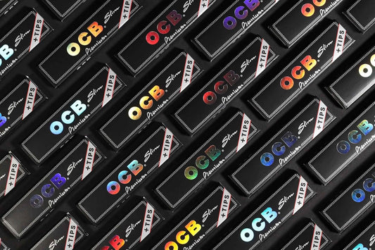 OCB Rolling Papers Premium King Slim 109mm with Tips (5 Pack) | Tobacco Rolling papers | Unbleached cigarette rolling papers