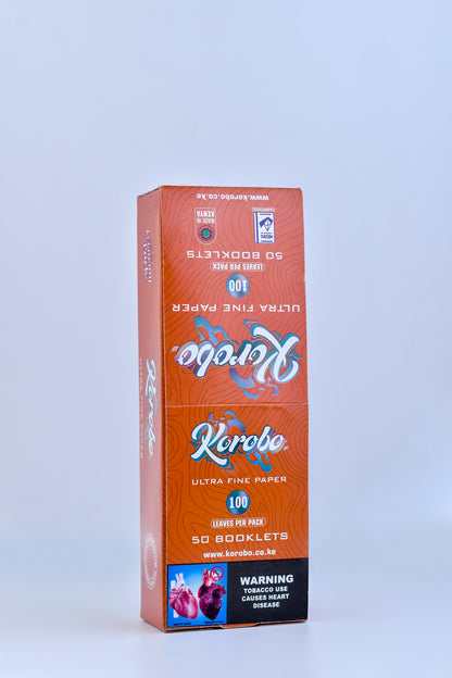 Korobo Regular-brown rolling paper 50 booklets each 100 leaves