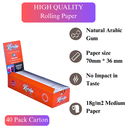 Blue customized size Rolling Papers for smoking - Premium Cigarette rolling papers & Tobacco Smoking Papers