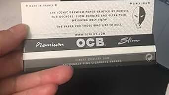 OCB Rolling Papers Premium King Slim 109mm with Tips (5 Pack) | Tobacco Rolling papers | Unbleached cigarette rolling papers