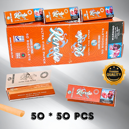Brown Regular size Smoking Rolling Papers - Natural Unbleached Cigarette rolling papers & Tobacco rolling paper