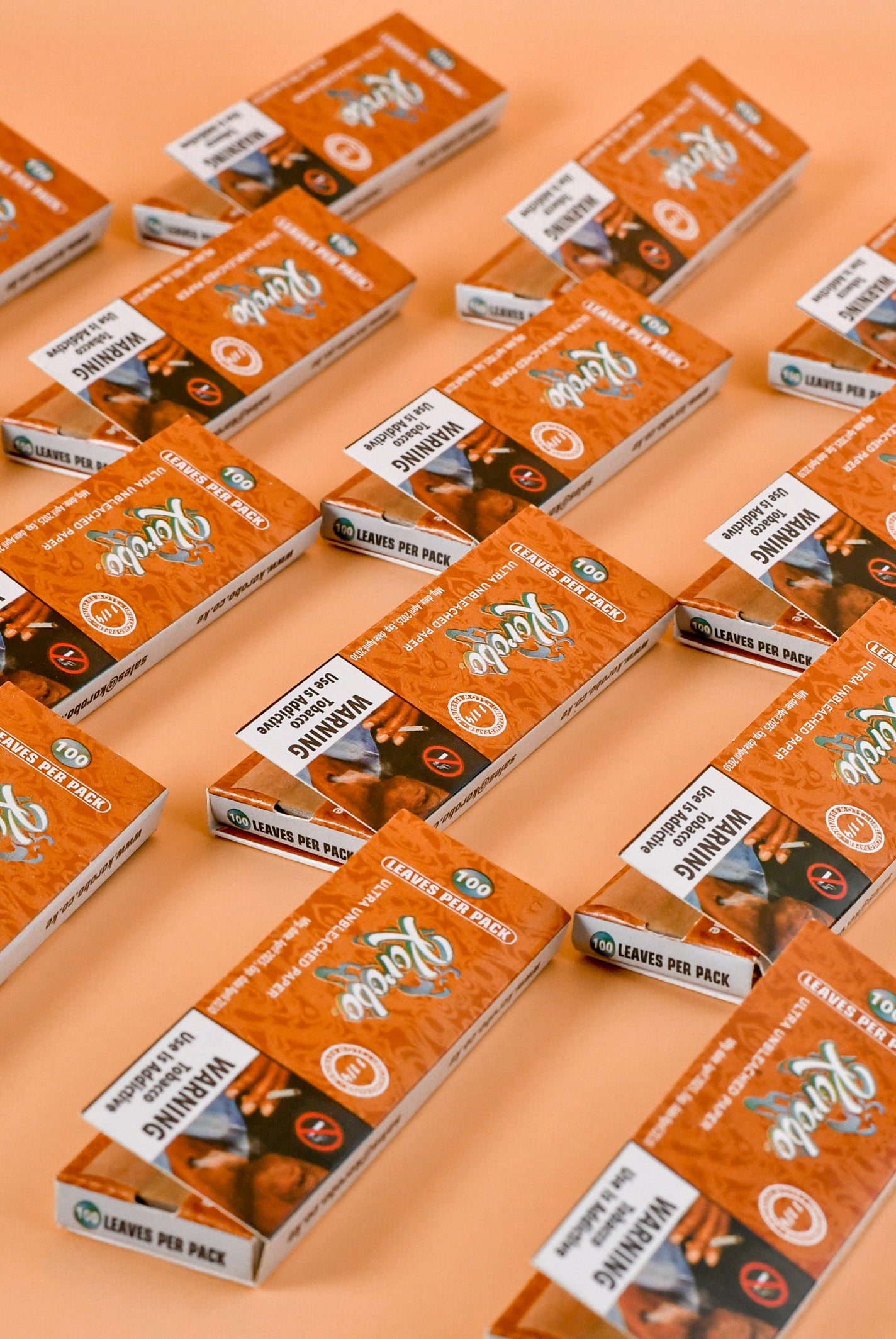 Korobo 1&1/4 brown Rolling paper 50 booklets each 100 Leaves