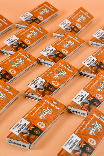 Korobo 1&1/4 brown Rolling paper 50 booklets each 100 Leaves