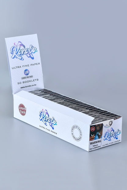 Korobo White-Regular Rolling paper-100 Papers