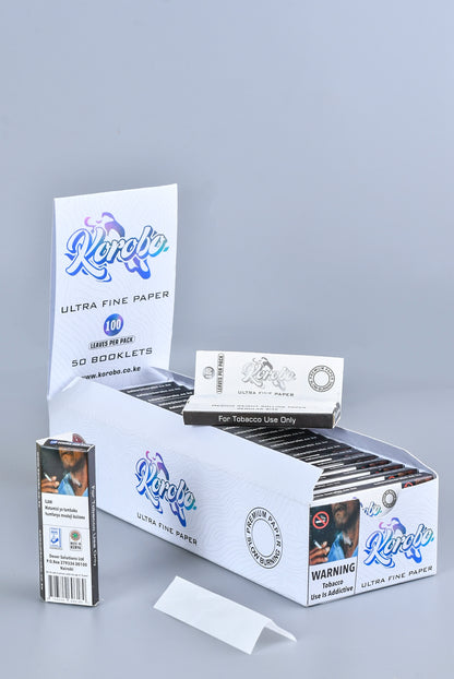 Korobo White-Regular Rolling paper-100 Papers