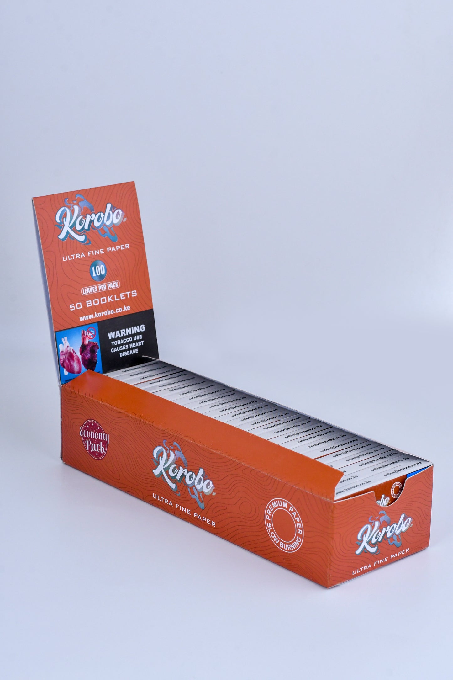 Korobo Regular-brown rolling paper 50 booklets each 100 leaves